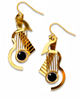 Cubist Guitar Earrings