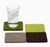 Wool Square Coaster Set - Forest