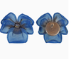 Pansy Blue Post Earrings