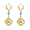 Gold Turquoise Drop Earrings