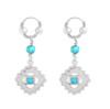Silver Turquoise Drop Earrings