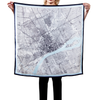 Detroit City Map 34" Silk Scarf