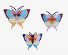 Plum Fringe Butterfly 3D Wall Art