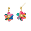 Multicolor Flower Dangle Earrings