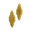 Brass Art Deco Post Earrings