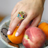 Confetti Round Ring