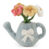 Watering Can w/Flowers - Light Blue Ornament