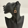 Mango Tango Quilt Earrings