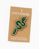 Beaded Green Snake Brooch