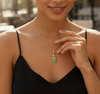 Blue Opal Scarab Pendant