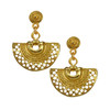 Gold Circles Fan Earrings