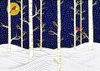Birch Trees in Winter Holiday Cards