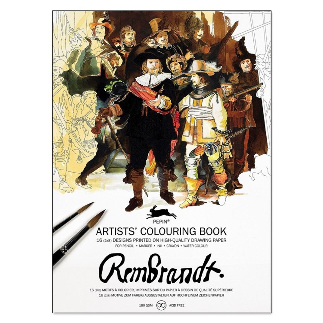 Art Supplies Coloring Page - Young Rembrandts Shop