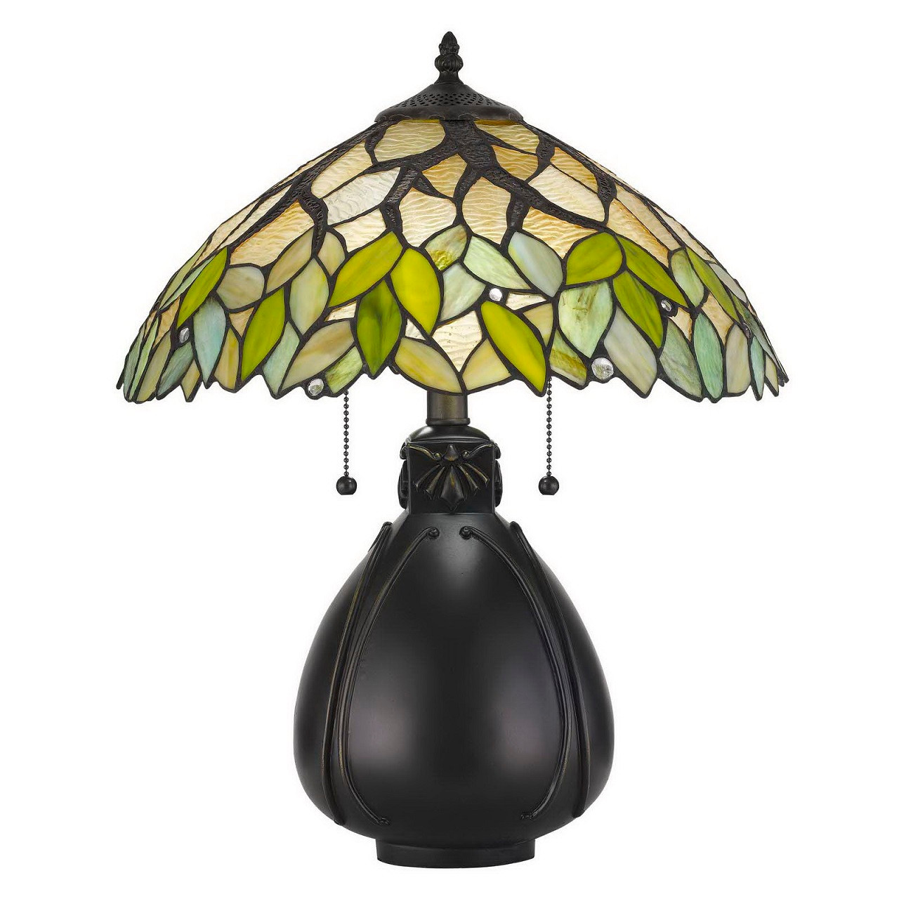 punch Toezicht houden Aas Green Leaves, Tiffany Table Lamp - Detroit Institute of Arts Museum Shop