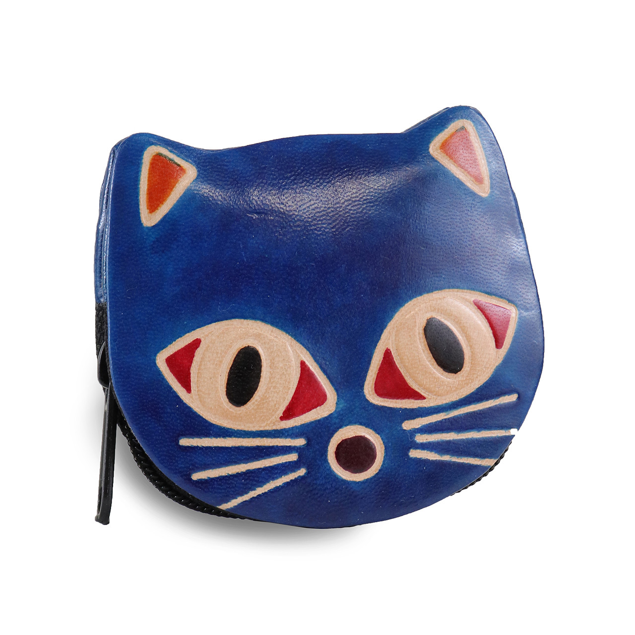 Leather Cat Purse - Gringo Fairtrade