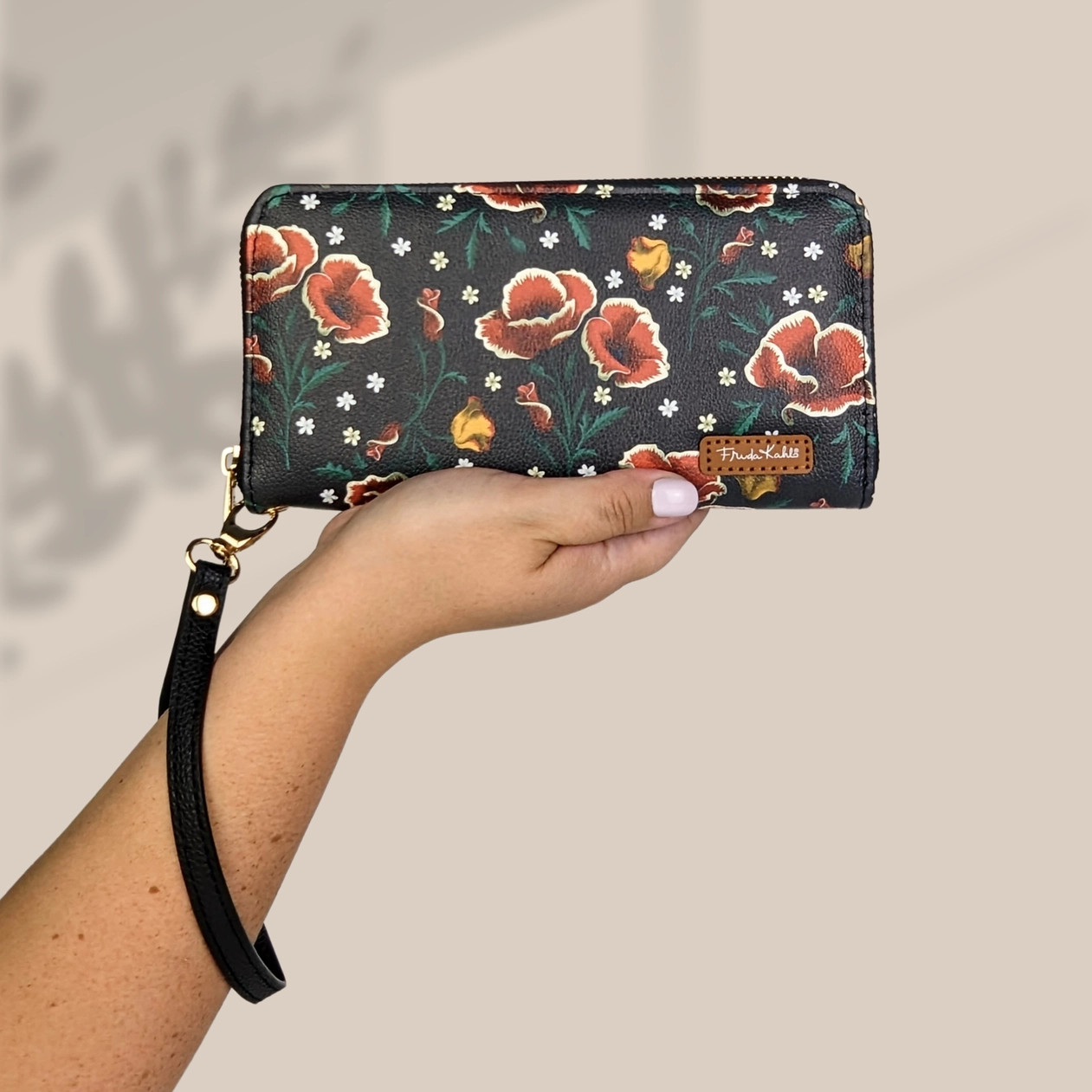 Frida Kahlo Poppies Wristlet - Detroit Institute of Arts Museum Shop