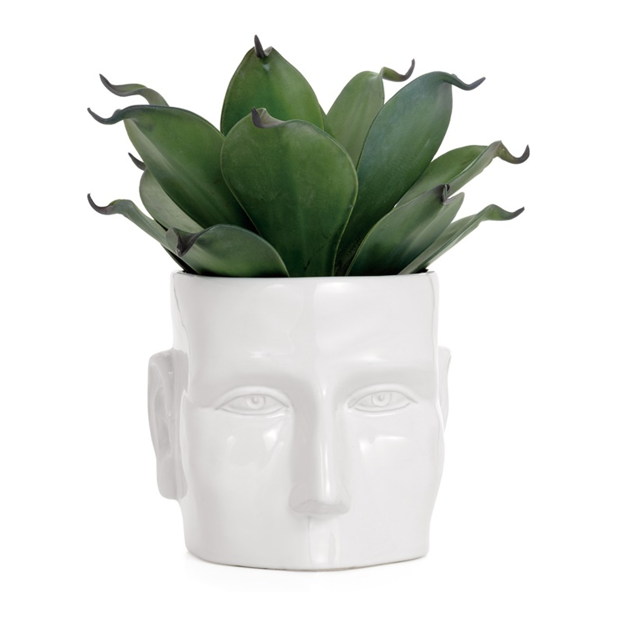 Verdorde Portier Compliment Face Vase White Ceramic Pot - Detroit Institute of Arts Museum Shop