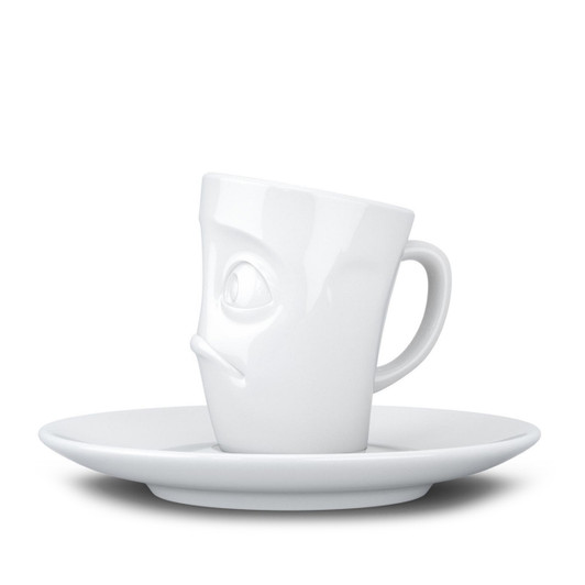 Baffled Face Espresso Cup & Saucer