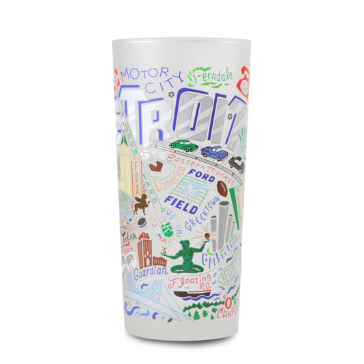Detroit Drinking Glass