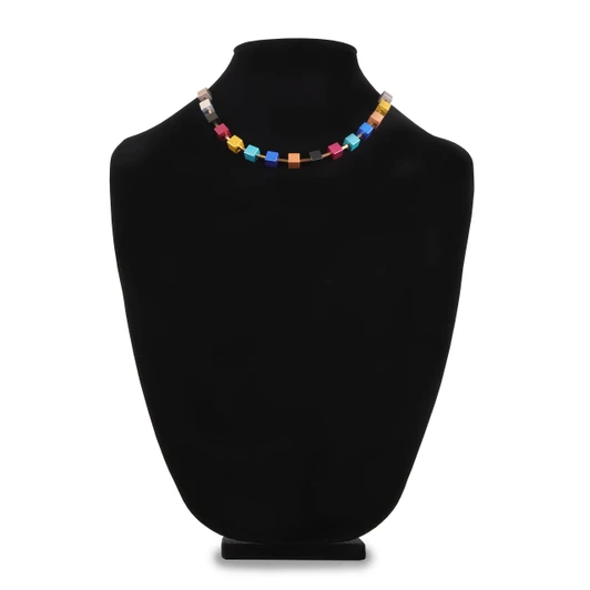 Tomato Mix Cube Necklace