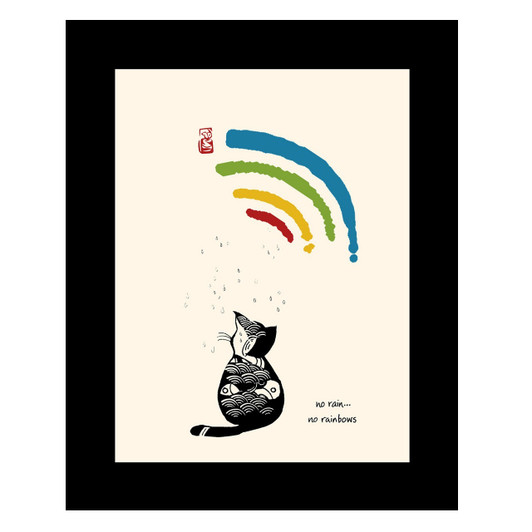 No Rain, No Rainbows Matted Print