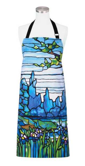 Iris Landscape Apron, Tiffany