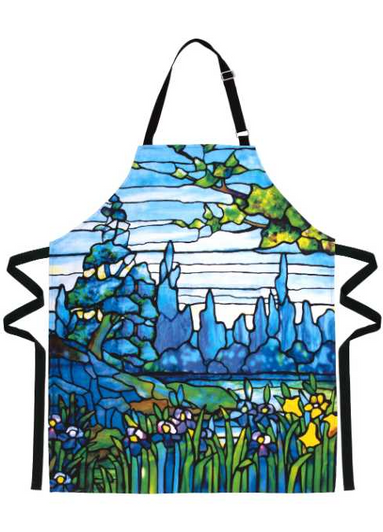 Iris Landscape Apron, Tiffany