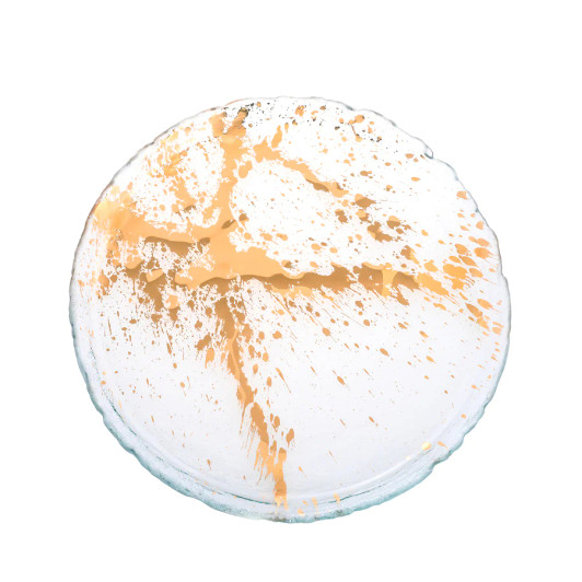 24K Gold Splatter Plate, Medium 24K Gold Splatter Plate, Medium