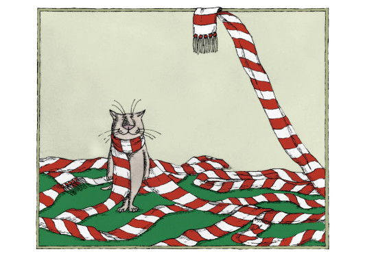Edward Gorey: Scarf Cat Holiday Cards