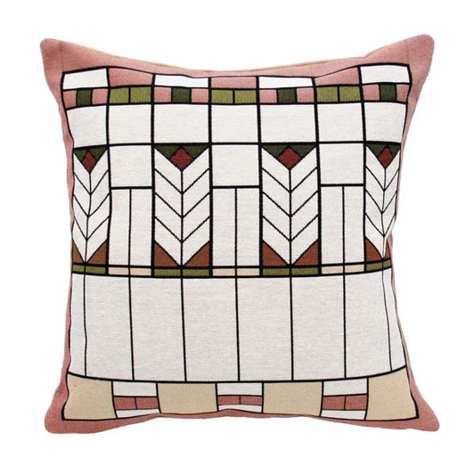 Prairie Chevrons, Frank Lloyd Wright Square Pillow