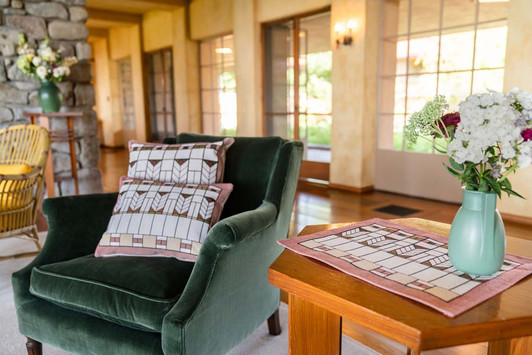 Prairie Chevrons, Frank Lloyd Wright Lumbar Pillow