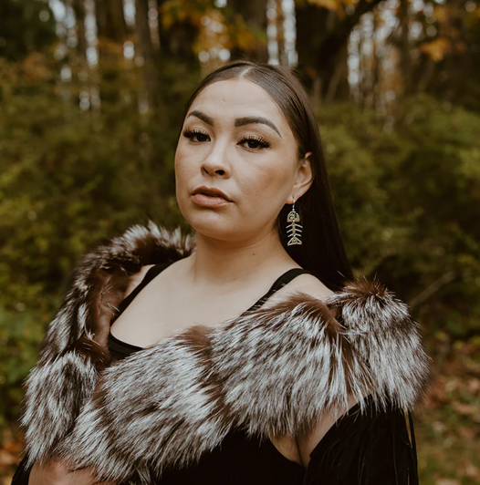 Gold Luxe Salmon Ghost Wire Earrings