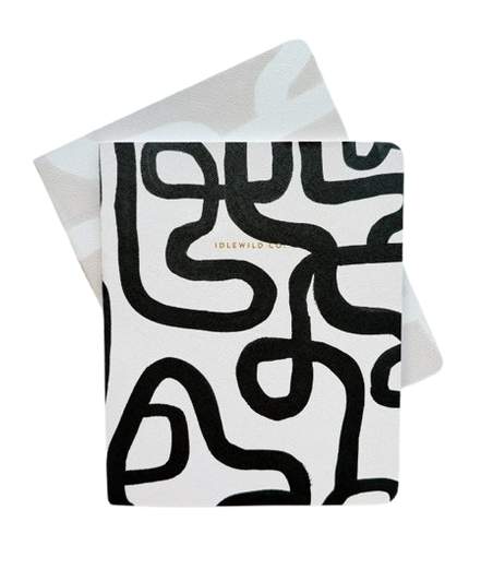 Black & White Squiggle Notebook Duo