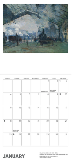 Claude Monet Mini Wall Calendar 2026