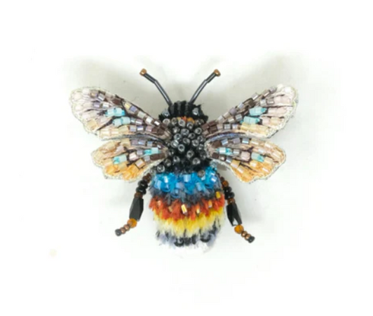 Striped Bee Brooch