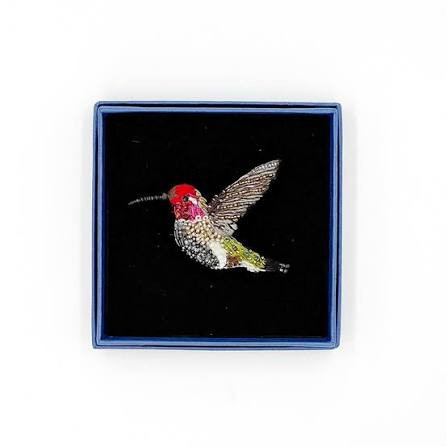 Sparkling Hummingbird Brooch