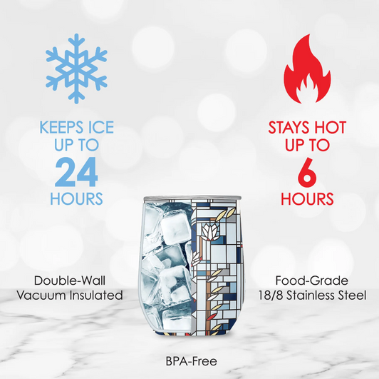 Frank Lloyd Wright Waterlilies Wine Tumbler