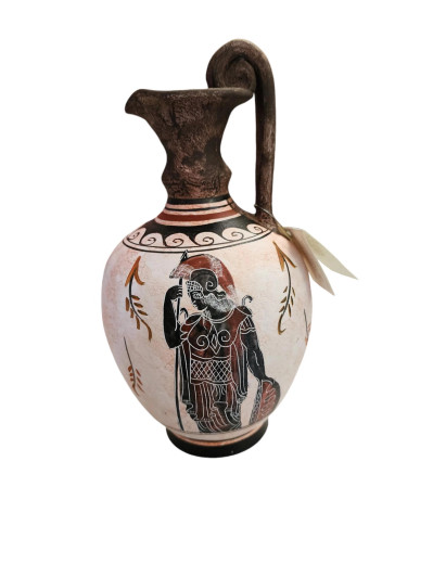 Athena & Hermes Greek Vase