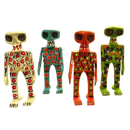 Wood Sugar Skull Skeleton