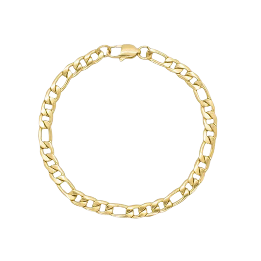 Men's Gold Figaro 8.3" Chain Bracelet