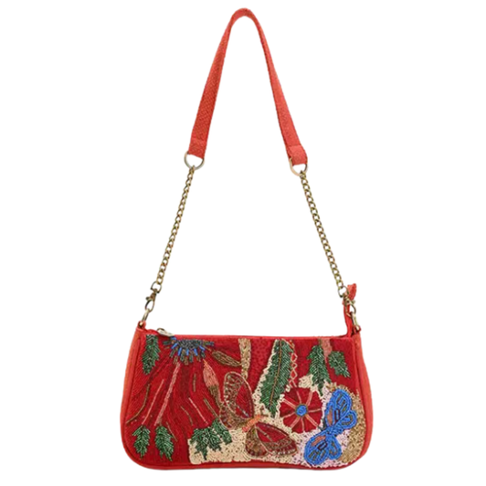 Vermillion Butterfly Shoulder Bag