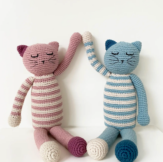 Sleeping Kitten Plush - Pink