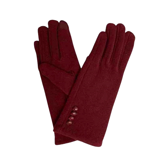 Four Button Red Gloves