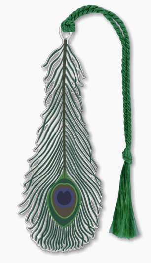 Peacock Feather Metal Bookmark