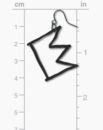 Basquiat Crown Earrings