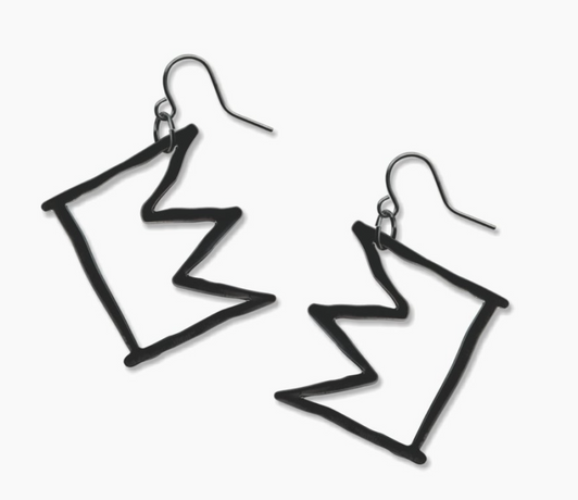 Basquiat Crown Earrings