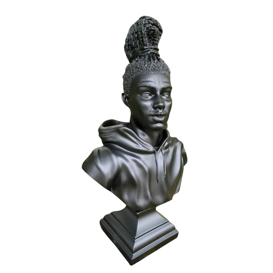 Brotha Bust Sculpture, Black
