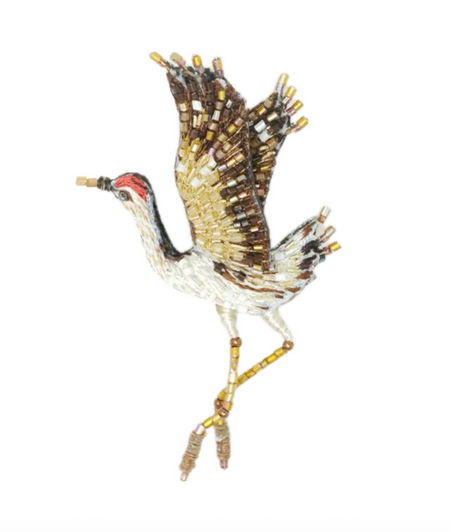 Whooping Crane Brooch