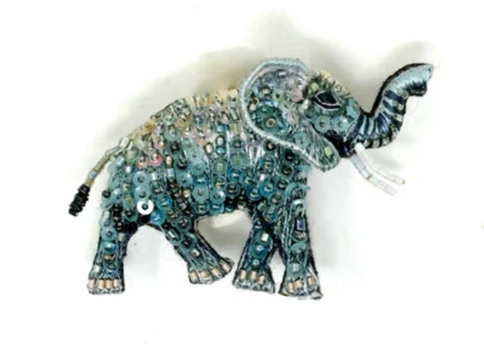 Forest Elephant Brooch
