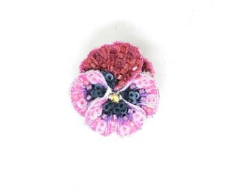 Rose Pansy Brooch